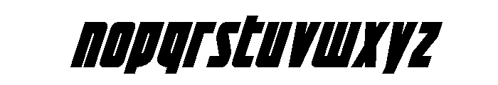 Impact Wrench Spaced Italic Font LOWERCASE