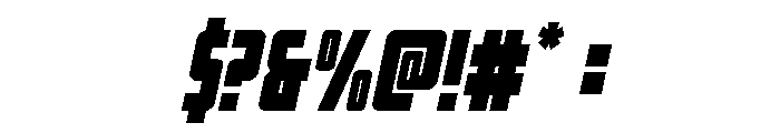 Impact Wrench Spaced Semi-Ital Font OTHER CHARS