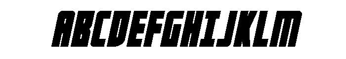 Impact Wrench Spaced Semi-Ital Font UPPERCASE