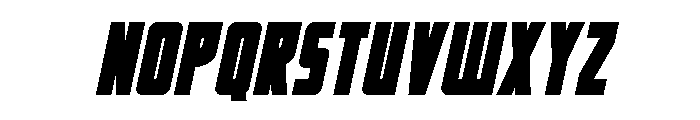 Impact Wrench Spaced Semi-Ital Font UPPERCASE
