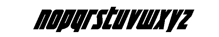 Impact Wrench Super-Italic Font LOWERCASE