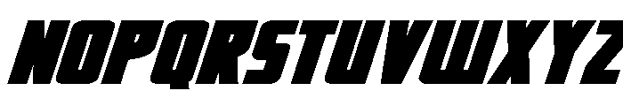 Impact Wrench Wide Italic Font UPPERCASE