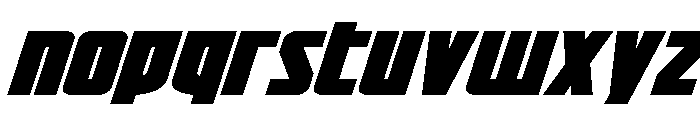 Impact Wrench Wide Italic Font LOWERCASE