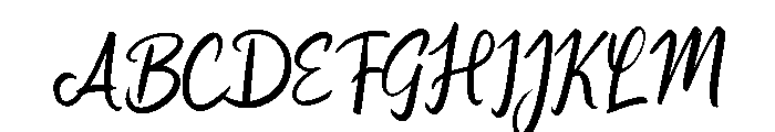 Impatiens Bounce Font UPPERCASE