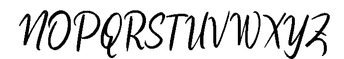 Impatiens Bounce Font UPPERCASE