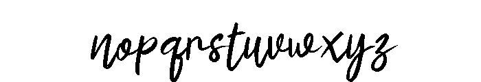 Impatiens Bounce Font LOWERCASE