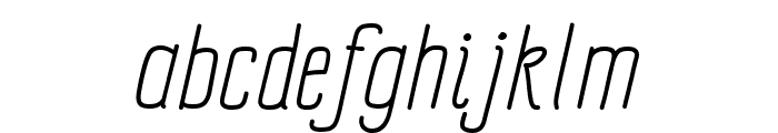 Impreciso free Light Italic Font LOWERCASE