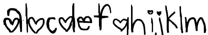 imperfect heart Font LOWERCASE