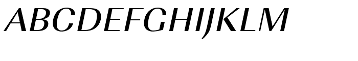 Imperial Medium Wide Oblique Font UPPERCASE