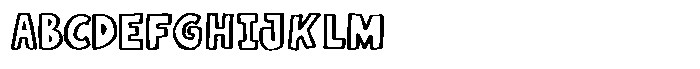 Imaginice Outline Font UPPERCASE
