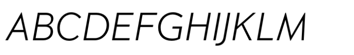 Immanent Light Italic Font UPPERCASE