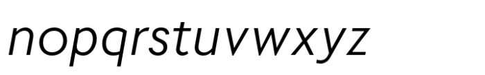 Immanent Text Light Italic Font LOWERCASE