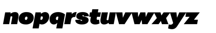 Immanent Xtra Black Italic Font LOWERCASE