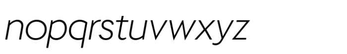 Immanent Xtra Light Italic Font LOWERCASE