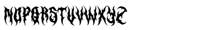 Immolated Font UPPERCASE
