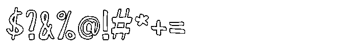 Imperfecto Outline Font OTHER CHARS