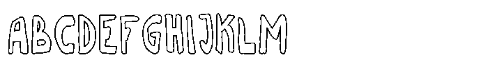 Imperfecto Outline Font UPPERCASE