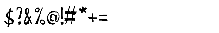 Imperfecto Regular Font OTHER CHARS