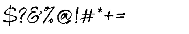Imperfetto Four Font OTHER CHARS