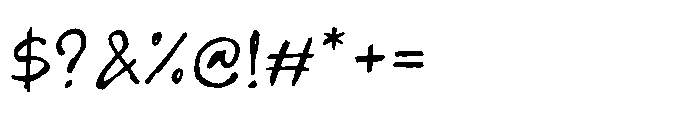 Imperfetto One Font OTHER CHARS