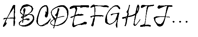 Imperfetto Three Font UPPERCASE