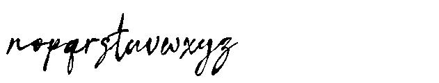 Imperfetto Three Font LOWERCASE