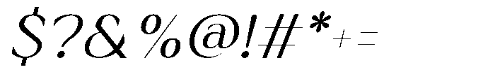 Imperial Aureas Italic Font OTHER CHARS