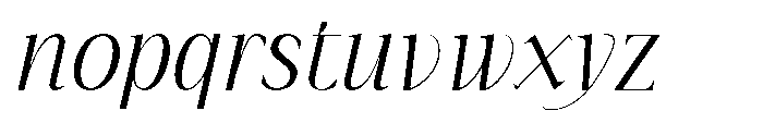 Imperial Aureas Italic Font LOWERCASE