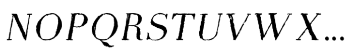 Impression Serif Oblique Font UPPERCASE
