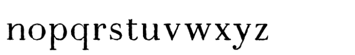 Impression Serif Regular Font LOWERCASE