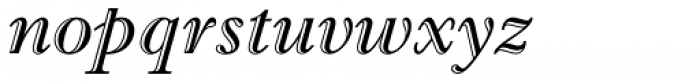 Imprint Std Shadow Italic Font LOWERCASE