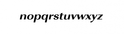 Imperial ExtraWide ExtraBold Oblique Font LOWERCASE