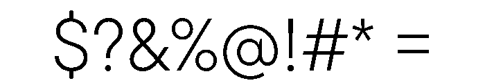 Inclusive Sans Extra Light Font OTHER CHARS