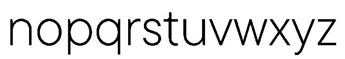 Inclusive Sans Extra Light Font LOWERCASE