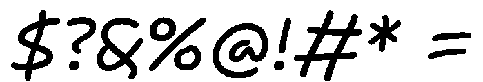 Indoor Kid Variable Italic Font OTHER CHARS