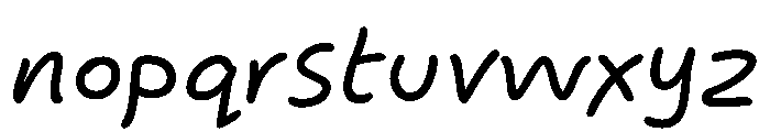 Indoor Kid Variable Italic Font LOWERCASE