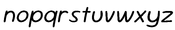 Indoor Kid Variable Light Italic Font LOWERCASE