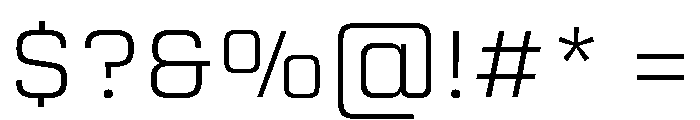 Industria Sans Variable Extra Light Font OTHER CHARS