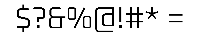 Industria Sans Variable Light Font OTHER CHARS