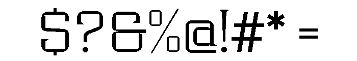 Industria Sans Variable Regular Font OTHER CHARS