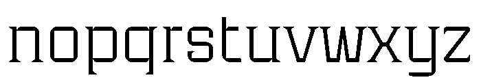 Industria Sans Variable Regular Font LOWERCASE