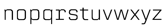 Industria Serif Variable Extra Light Font LOWERCASE