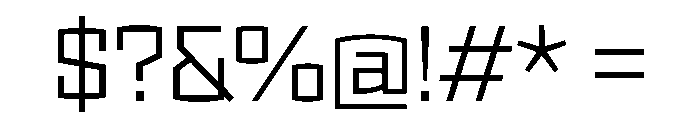 Industria Serif Variable Light Font OTHER CHARS