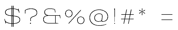 Inglesa Variable Extra Light Font OTHER CHARS