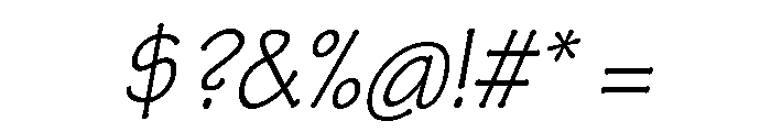 Ink Free Italic Font OTHER CHARS