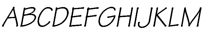 Ink Free Italic Font UPPERCASE
