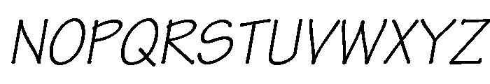 Ink Free Italic Font UPPERCASE