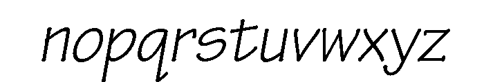 Ink Free Italic Font LOWERCASE