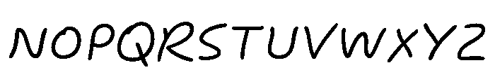 Ink Free Light Italic Font UPPERCASE