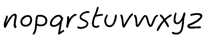 Ink Free Light Italic Font LOWERCASE
